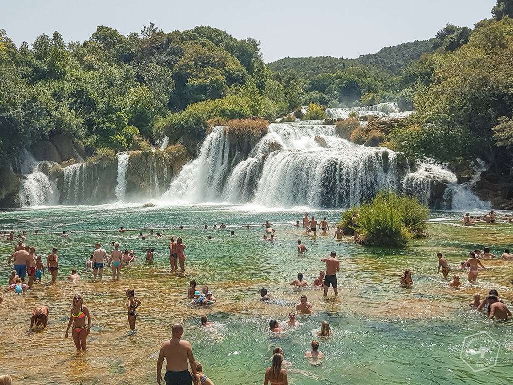Vodopád Krka v Chorvatsku online puzzle
