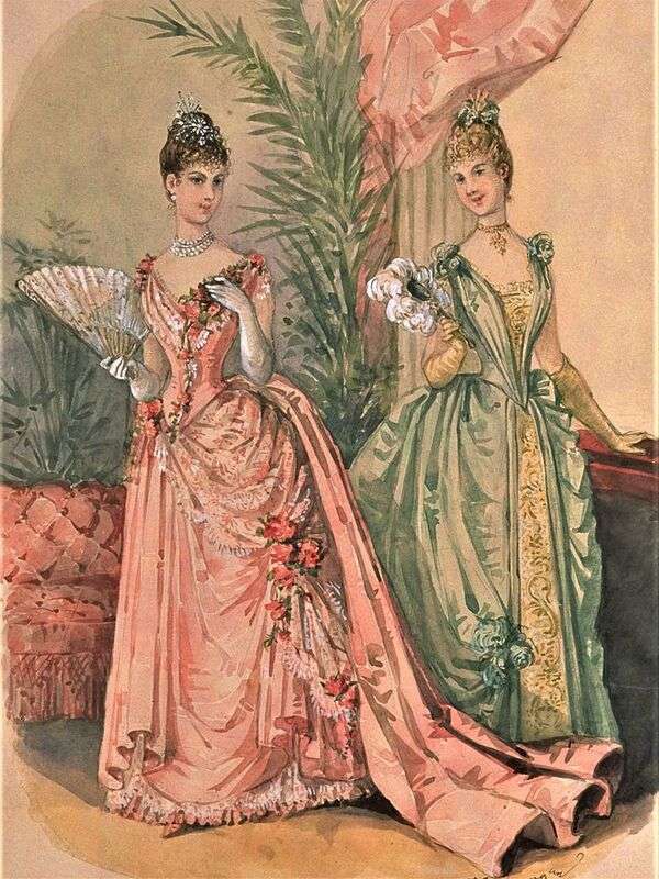 Dames in illustere mode jaar 1888 online puzzel