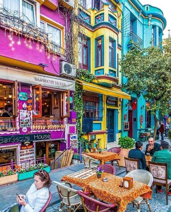 Открытый ресторан в Стамбуле, Турция №10 онлайн-пазл