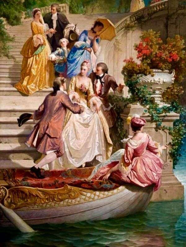 Une parade nuptiale très romantique au 18ème siècle #11 puzzle en ligne