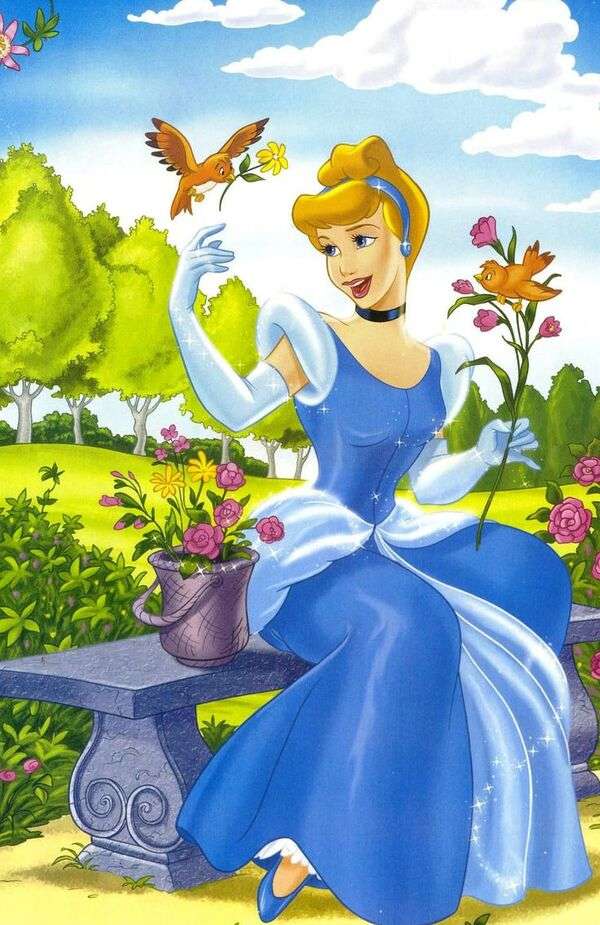 Cinderella enjoys the little birds #6 jigsaw puzzle online