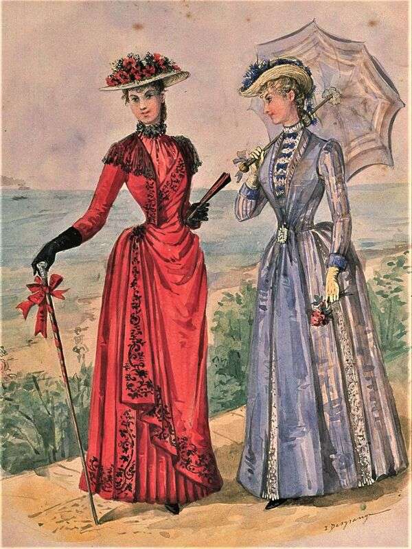 Дамы в выдающейся моде, 1889 год (№ 2) онлайн-пазл