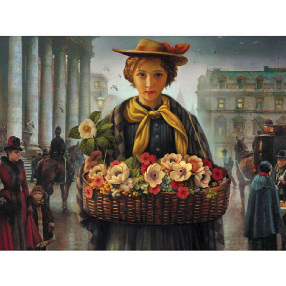 venditore di fiori d'epoca puzzle online
