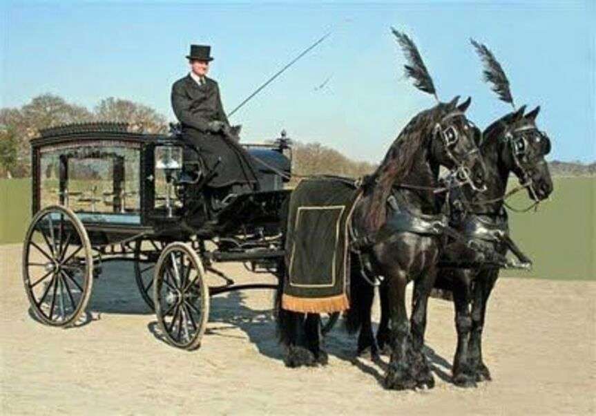 ビクトリア朝の葬儀用馬車 ジグソーパズルオンライン