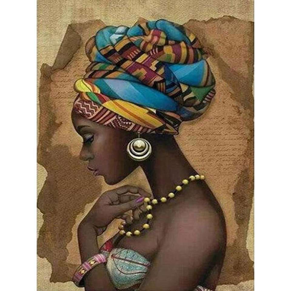 vacker afrikansk kvinna pussel på nätet