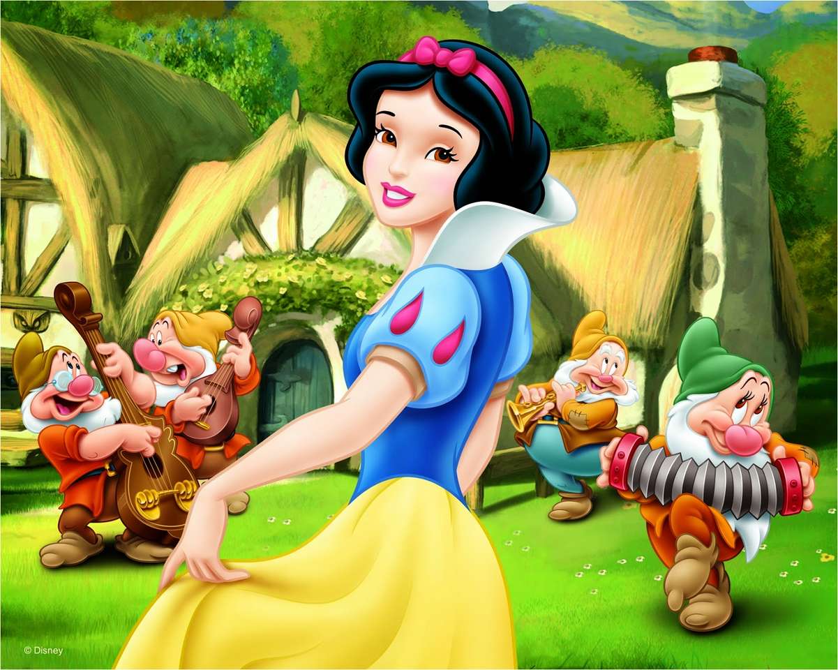 Children's story Snow White and the 7 dwarfs jigsaw puzzle online