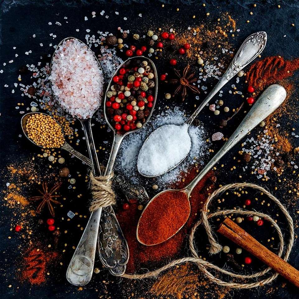 spoons with spices jigsaw puzzle online