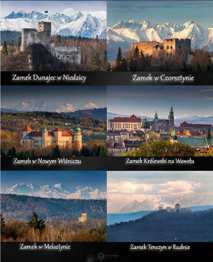 castillos polacos. rompecabezas en línea