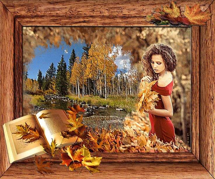 donna in autunno puzzle online