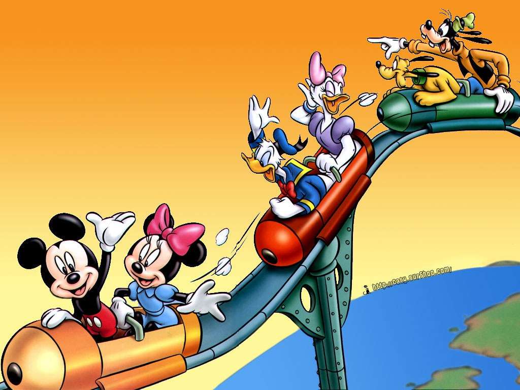 Imagen- Mickey Mouse en el tobogán rompecabezas en línea