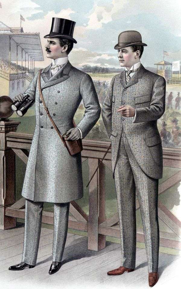Чоловіки в костюмі з 1890 по 1910 роки пазл онлайн