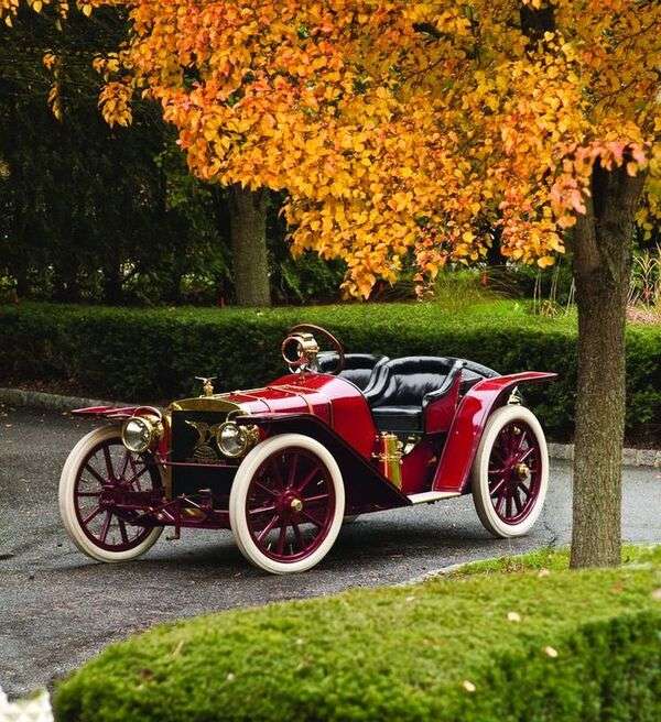 Американский автомобиль Stutz Underlung Roaster 1907 года выпуска онлайн-пазл