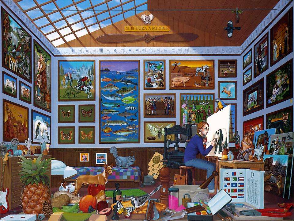 painter working jigsaw puzzle online