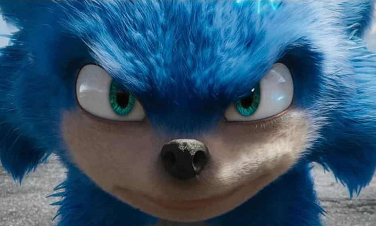Sonic det blå ansiktet pussel på nätet