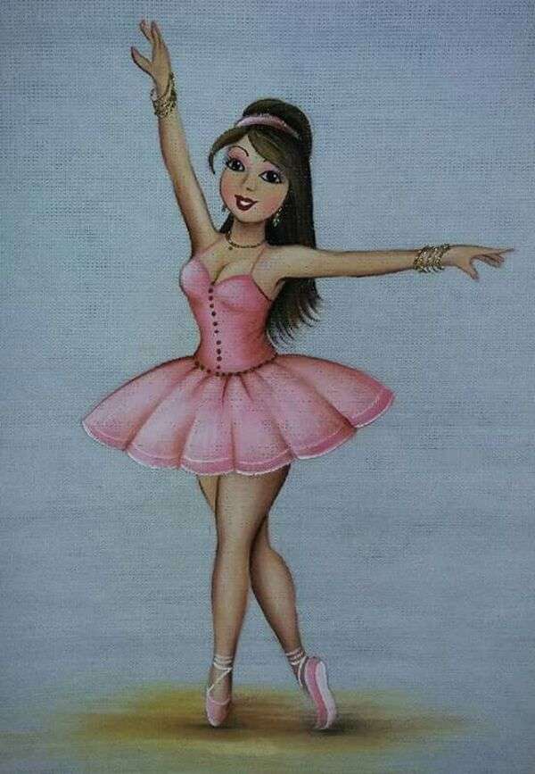 Balletdanser in roze jurk legpuzzel online
