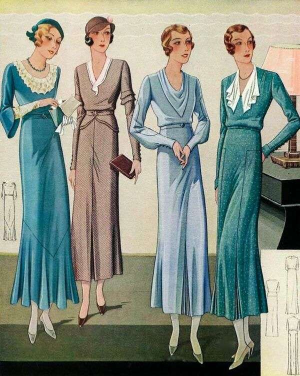 Дами в модата на годината 1930 (1) онлайн пъзел