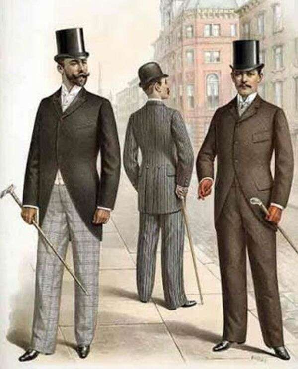 Hombres moda Morning Coat Año 1895 rompecabezas en línea