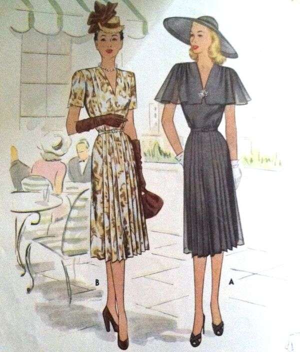 Dámy v módě roku 1948 online puzzle