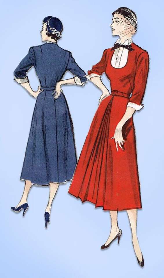 Damas con moda del Año 1950 (1) rompecabezas en línea