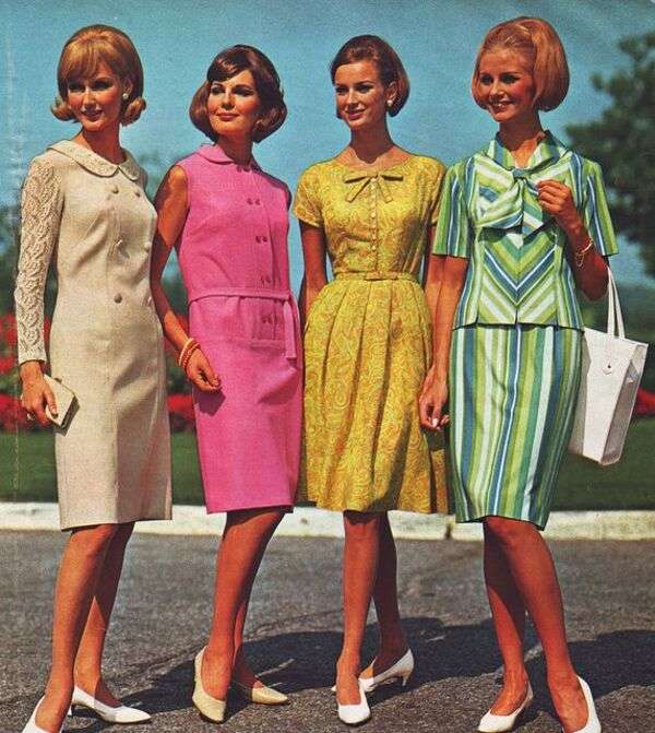 Senhoras na moda do ano 1966 puzzle online