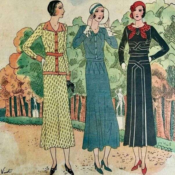 Дамы в моде 1931 года пазл онлайн