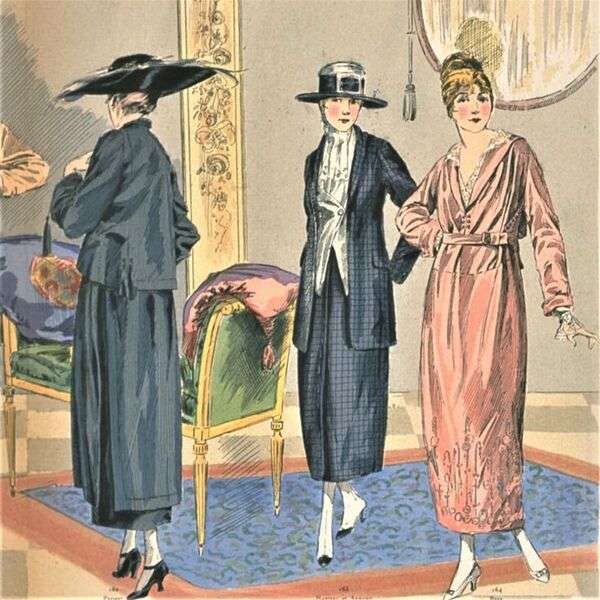 Dámy v módě Parisienne roku 1914 (1) skládačky online
