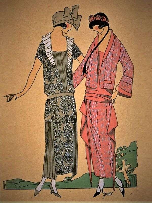 Дами в модата Три парижки 1923 година (2) онлайн пъзел