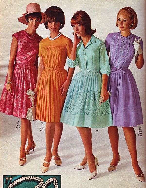 Дами в моді року 1967 онлайн пазл