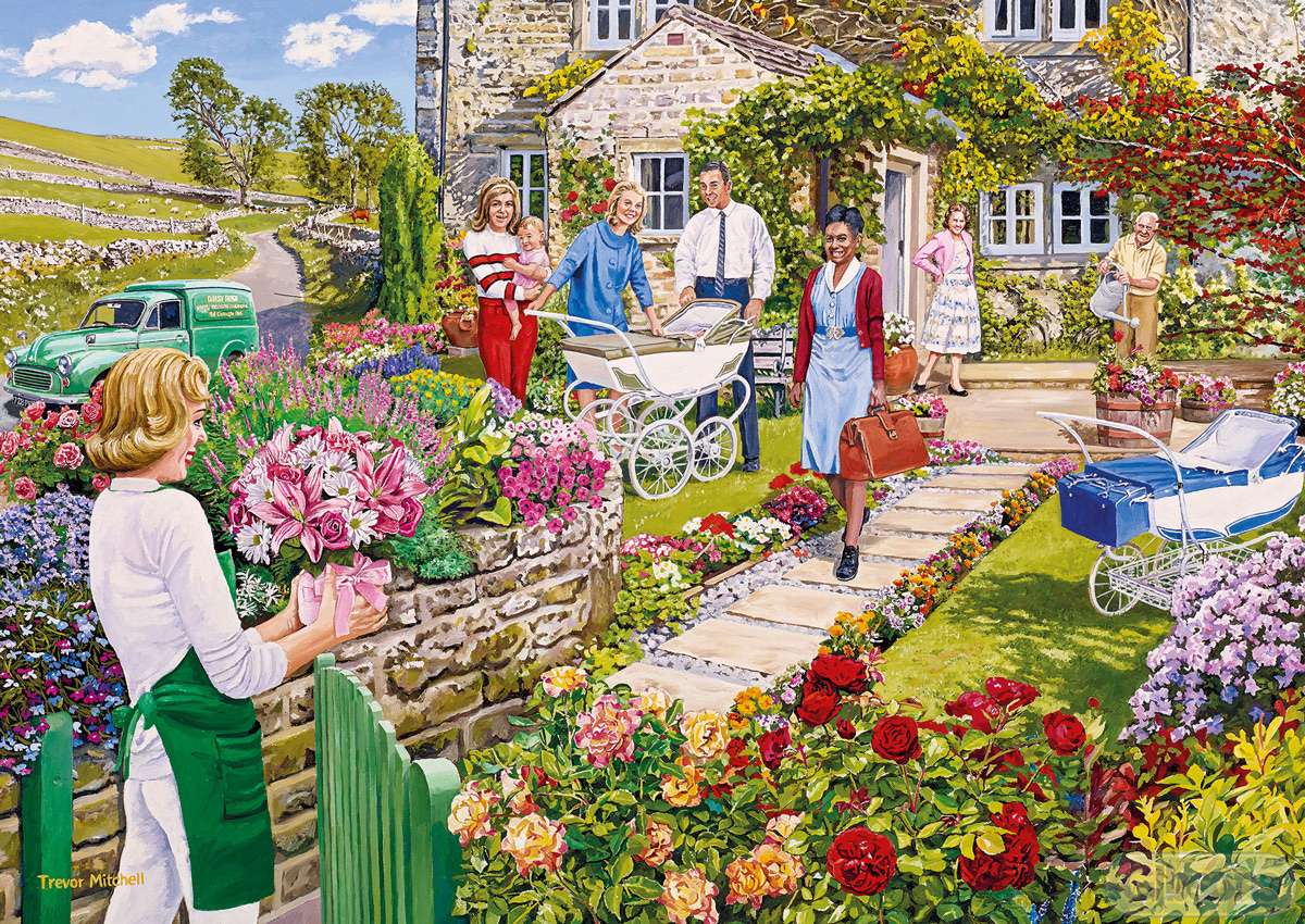 giardino con molti fiori puzzle online