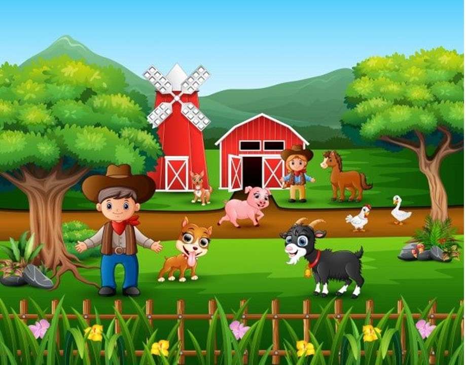Animali da fattoria. puzzle online