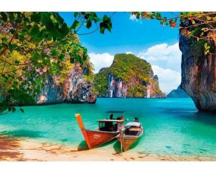 Пляж с видом на море в Таиланде (2) #7 онлайн-пазл