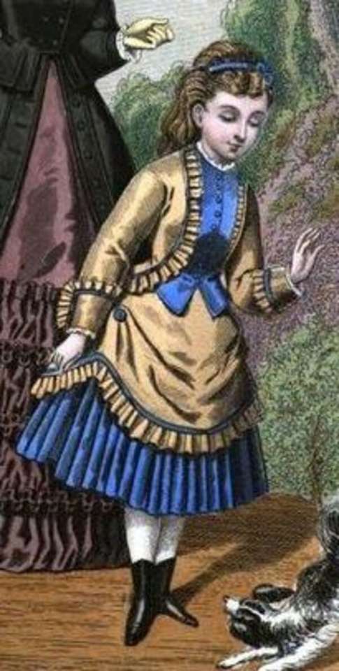 Illusztris divatos lány 1872-ben online puzzle