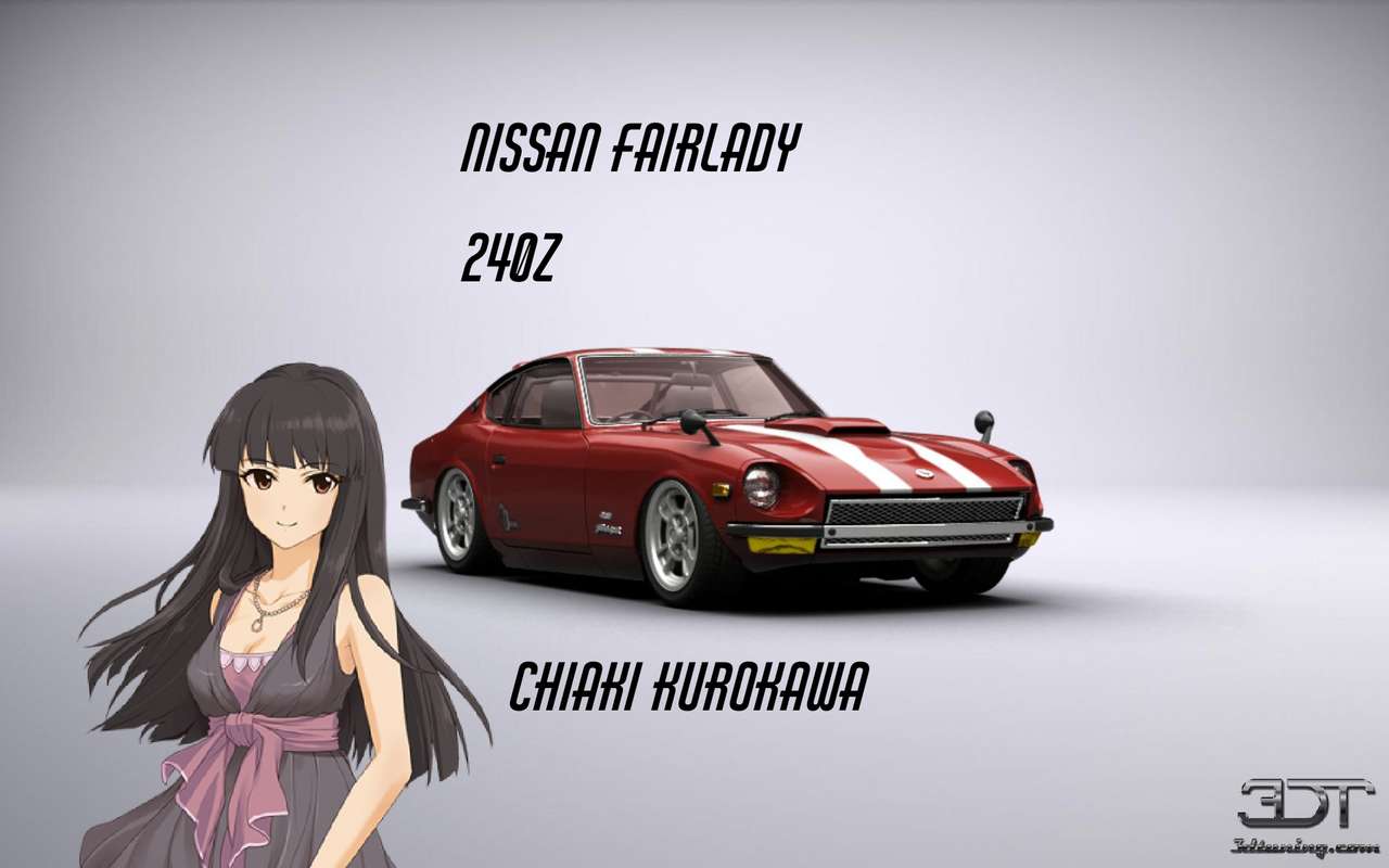 Chiaki kurokawa et Nissan fairlady 240z puzzle en ligne