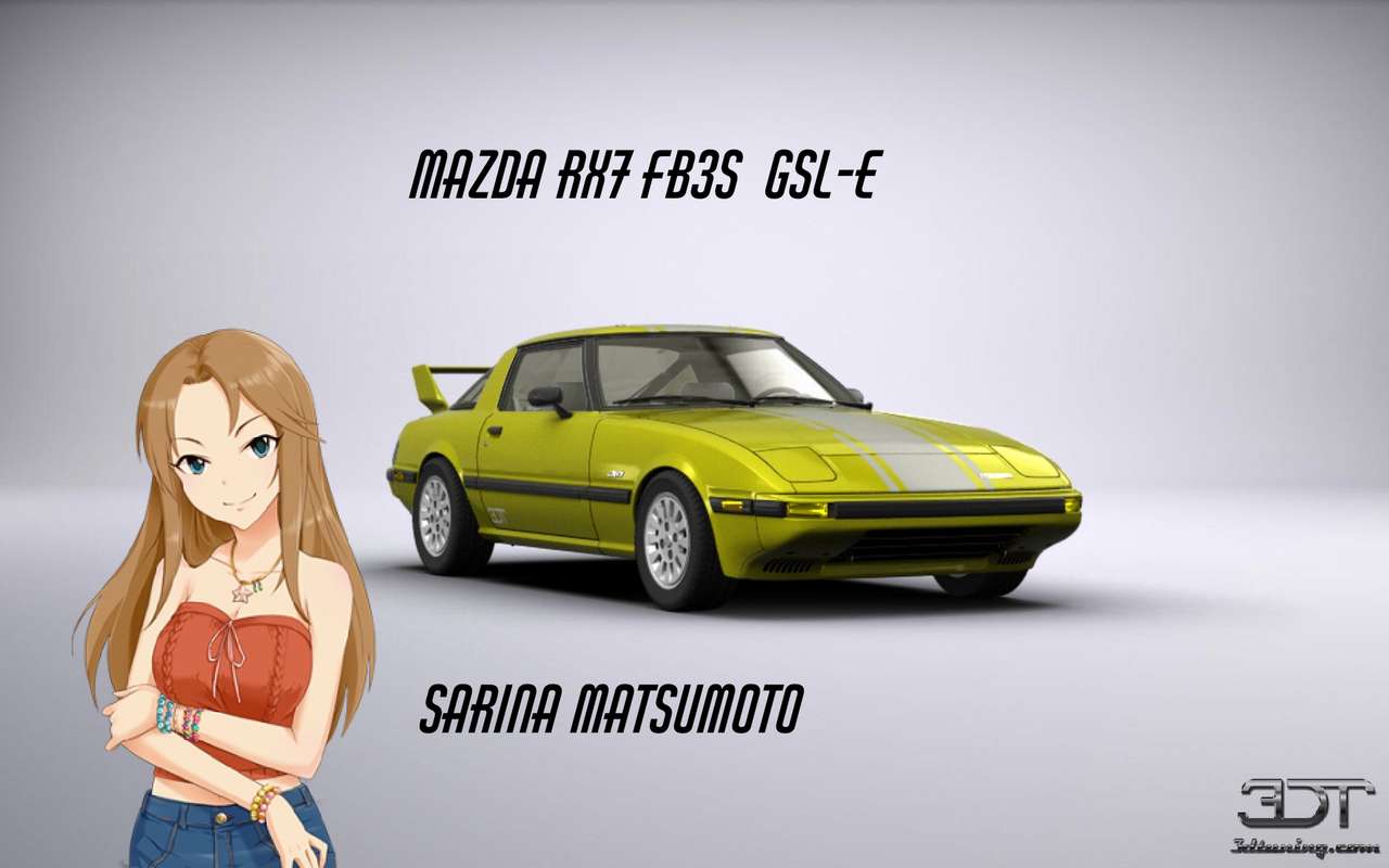 Sarina Matsumoto und Mazda rx7 fb3s Online-Puzzle