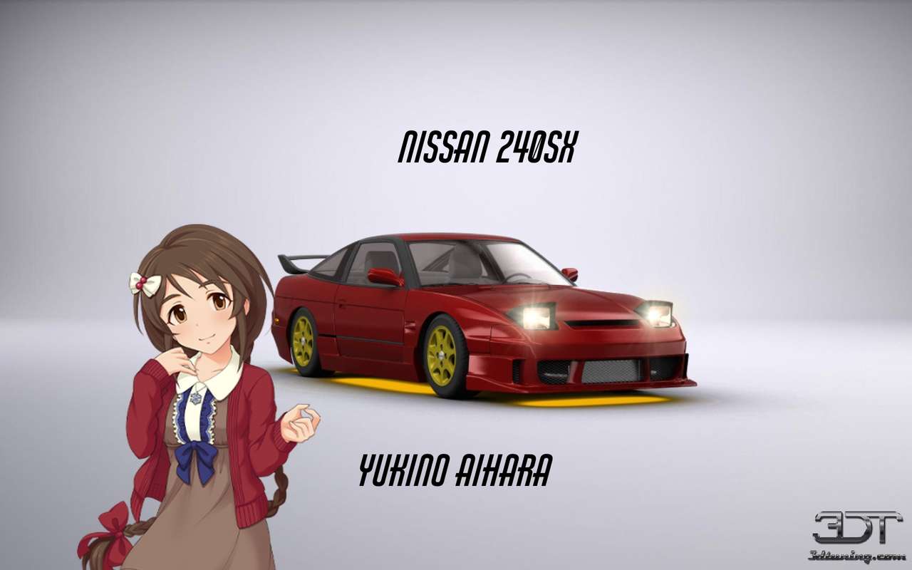 Айхара юкіно та Nissan 240sx пазл онлайн