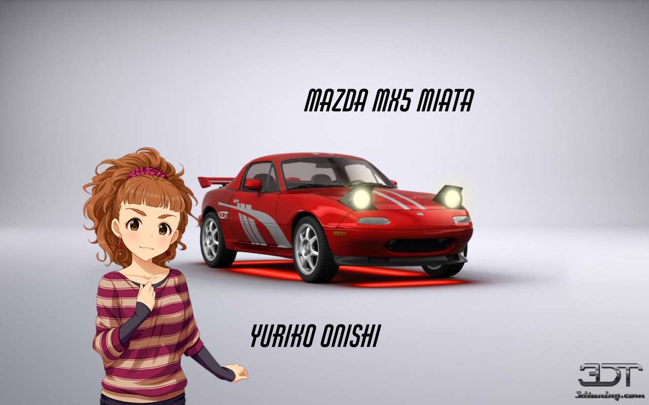 Ohnishi yuriko y mazda mx5 miata rompecabezas en línea