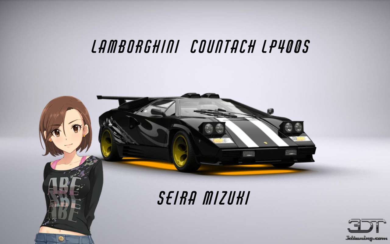 Seira mizuki e Lamborghini countach quebra-cabeças online