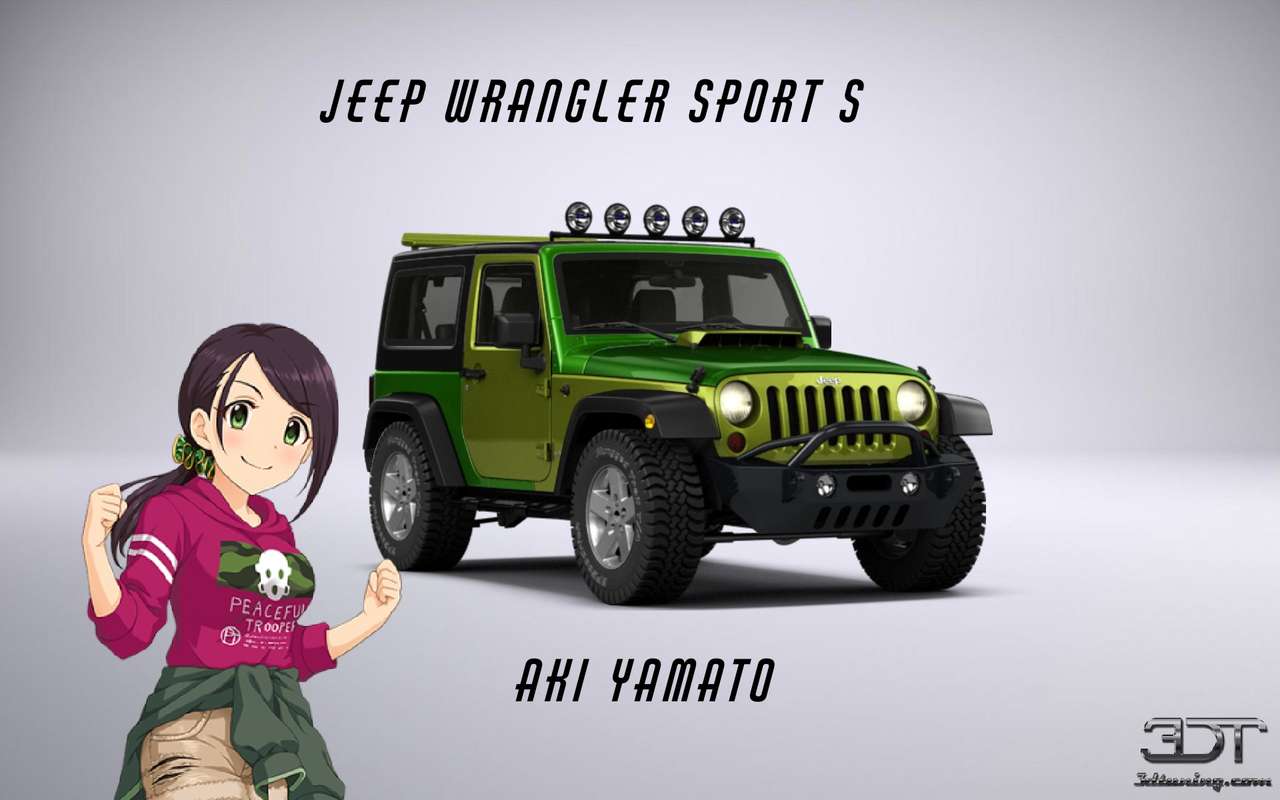 Ямато Аки и Jeep Wrangler Sport S пазл онлайн