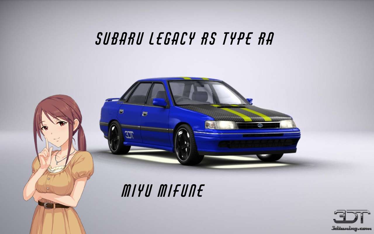 Miyu mifune и Subaru legacy Mk1 BC5 онлайн пъзел