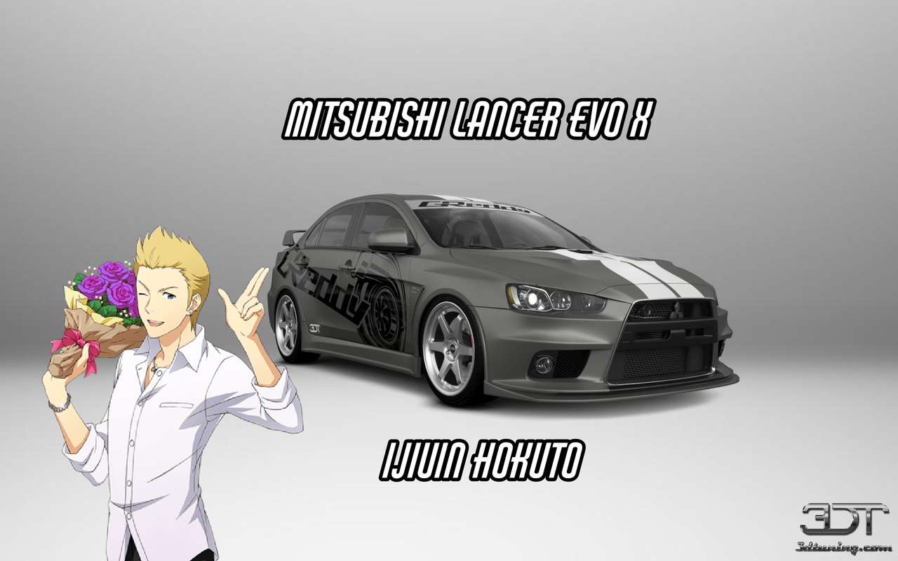 İjiuin HOKUTO και Mitsubishi Lancer Evo X παζλ online