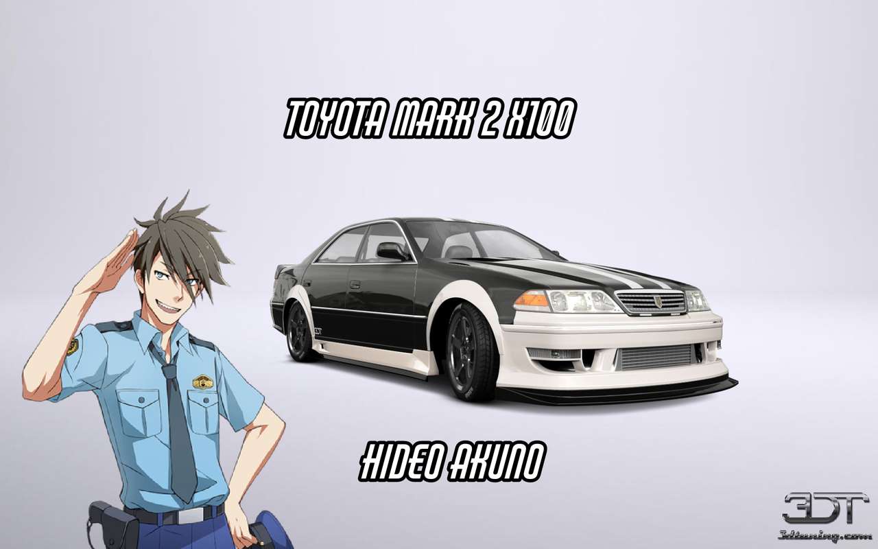 Hideo akuno and Toyota mark 2 X 100 online puzzle