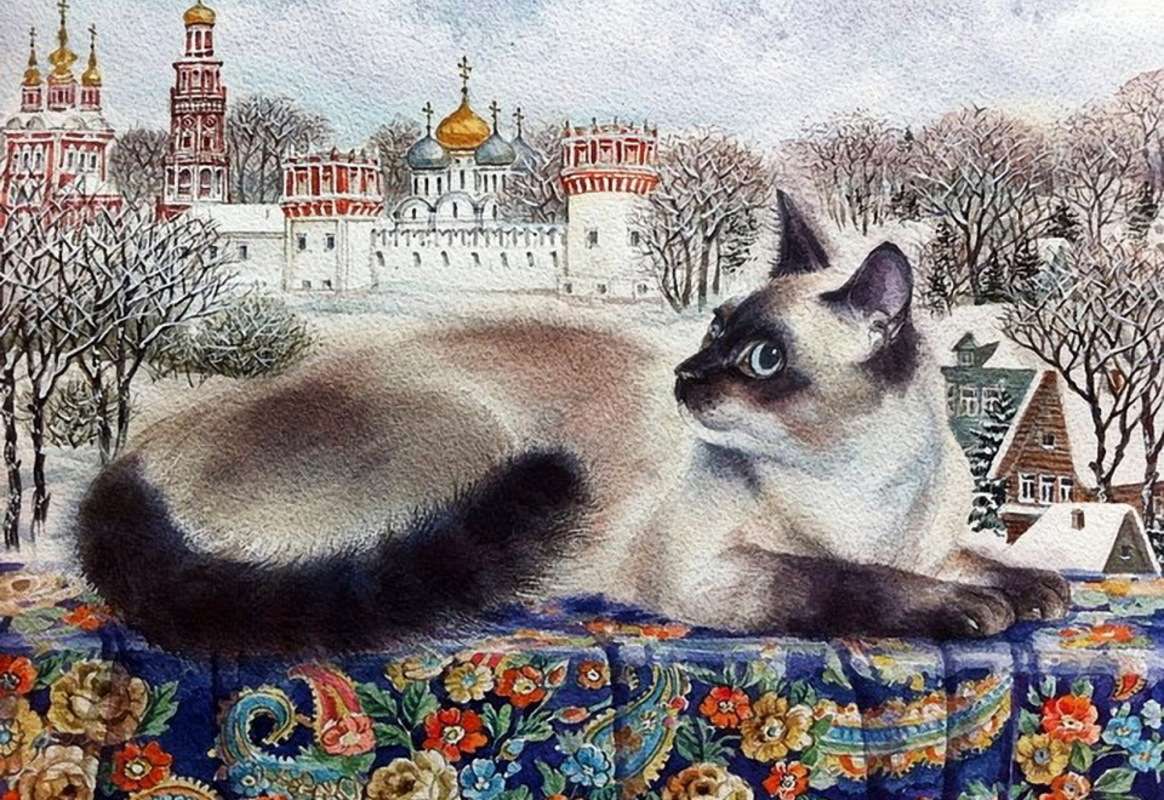 сиамский котенок онлайн-пазл