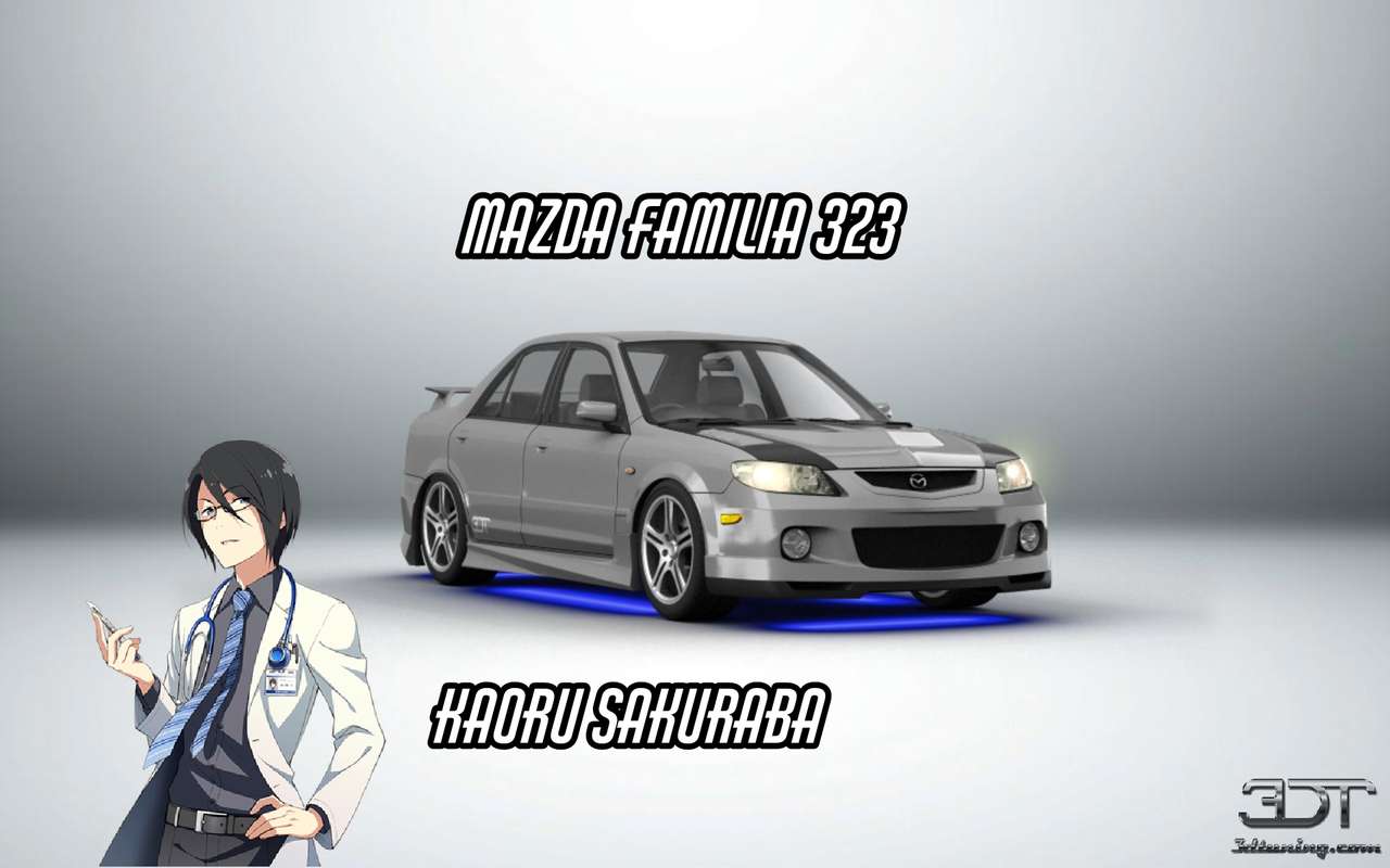 Kaoru Sakuraba et Mazda Familia 323 puzzle en ligne