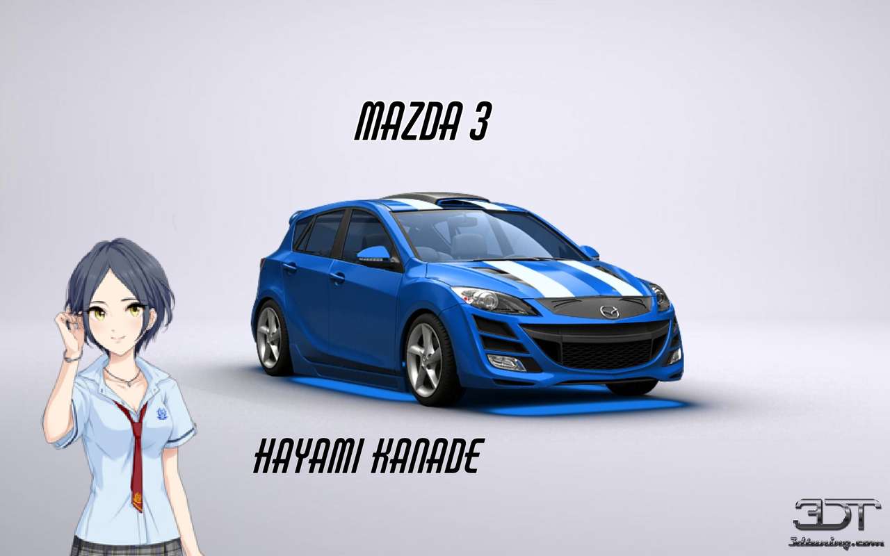 Hayami kanade і Mazda 3 пазл онлайн