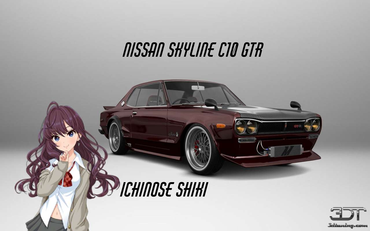 Shiki İchinose och Nissan Skyline c10 GTR Pussel online