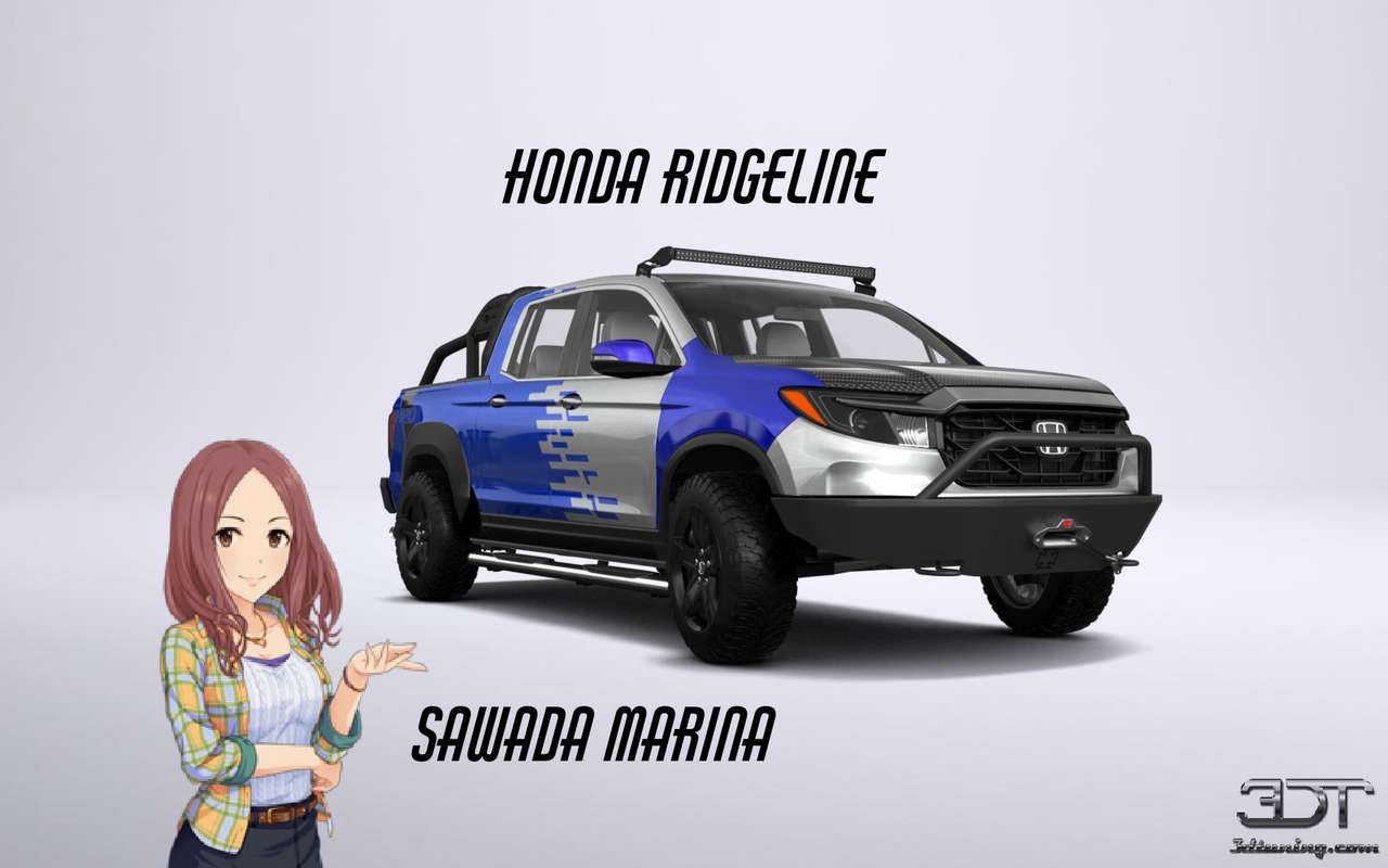 Марина Савада и Хонда Риджлайн онлайн пъзел