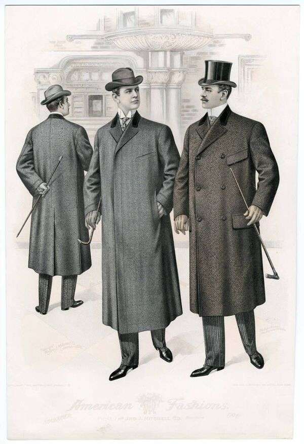 Muži s americkou módou Rok 1904 online puzzle