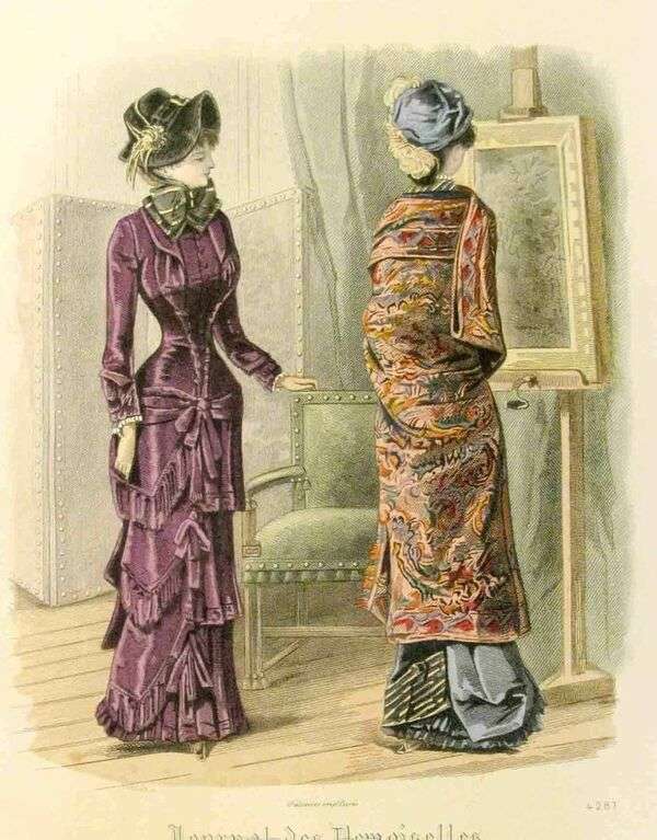 Дами във викторианската мода на годината 1880 (2) онлайн пъзел
