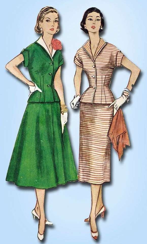 Női a divatban 1950 (2) kirakós online