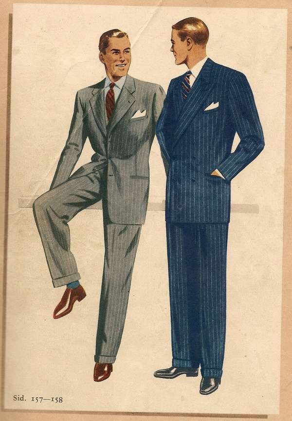 Männer im Anzug des Jahres 1950 Puzzlespiel online